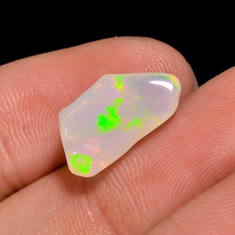 Attractive Top Grade Quality 100% Natural Welo Fire White Ethiopian Opal Rough Loose Gemstone For Making Jewelry 14X9X6 MM 3.5 Cts. KR06-2 Sunkarton