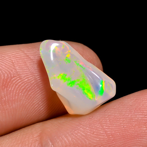 Attractive Top Grade Quality 100% Natural Welo Fire White Ethiopian Opal Rough Loose Gemstone For Making Jewelry 14X9X6 MM 3.5 Cts. KR06-2 Sunkarton