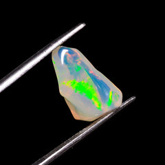 Attractive Top Grade Quality 100% Natural Welo Fire White Ethiopian Opal Rough Loose Gemstone For Making Jewelry 14X9X6 MM 3.5 Cts. KR06-2 Sunkarton