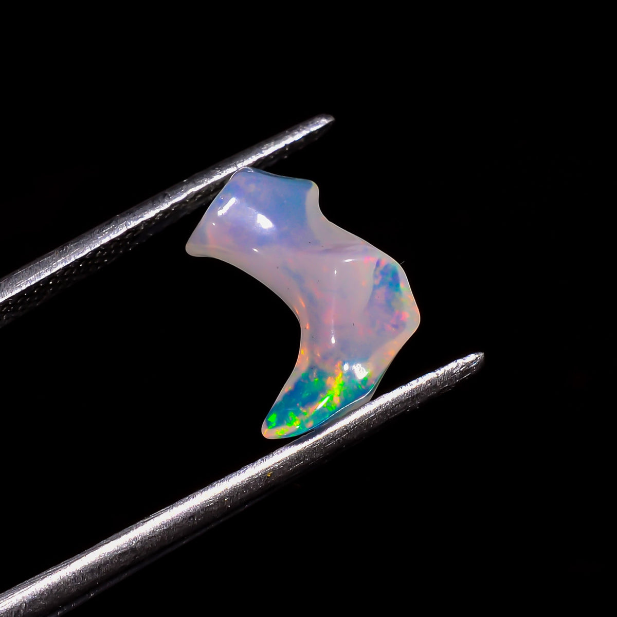 Classic Top Grade Quality 100% Natural Welo Fire White Ethiopian Opal Rough Loose Gemstone For Making Jewelry 10X9X4 MM 1.5 Cts. KR06-30 Sunkarton