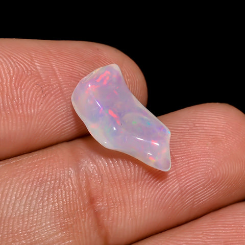 Excellent Top Grade Quality 100% Natural Welo Fire White Ethiopian Opal Rough Loose Gemstone For Making Jewelry 15X8X4 MM 2 Cts. KR06-32 Sunkarton