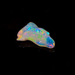 Exclusive Top Grade Quality 100% Natural Welo Fire White Ethiopian Opal Rough Loose Gemstone For Making Jewelry 22X12X6 MM 6 Cts. KR06-33 Sunkarton
