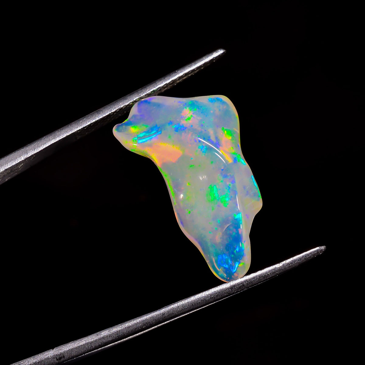 Exclusive Top Grade Quality 100% Natural Welo Fire White Ethiopian Opal Rough Loose Gemstone For Making Jewelry 22X12X6 MM 6 Cts. KR06-33 Sunkarton