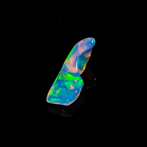 Fabulous Top Grade Quality 100% Natural Welo Fire White Ethiopian Opal Rough Loose Gemstone For Making Jewelry 16X4X2 MM 1.5 Cts. KR06-35 Sunkarton