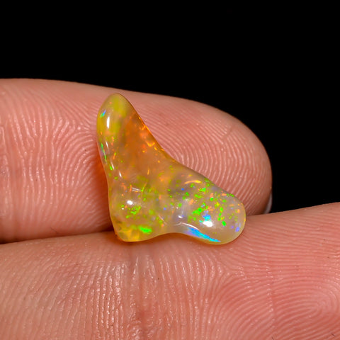 Gorgeous Top Grade Quality 100% Natural Welo Fire Brown Ethiopian Opal Rough Loose Gemstone For Making Jewelry 15X8X5 MM 3 Cts. KR06-37 Sunkarton