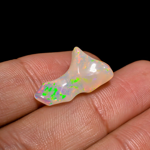 Incredible Top Grade Quality 100% Natural Welo Fire White Ethiopian Opal Rough Loose Gemstone For Making Jewelry 19X10X6 MM 6.5 Cts. KR06-39 Sunkarton