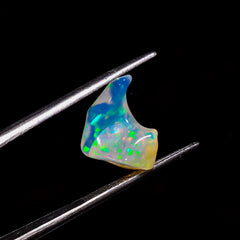 Marvellous Top Grade Quality 100% Natural Welo Fire White Ethiopian Opal Rough Loose Gemstone For Making Jewelry 13X8X7 MM 3 Cts. KR06-40 Sunkarton