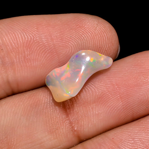 Outstanding Top Grade Quality 100% Natural Welo Fire White Ethiopian Opal Rough Loose Gemstone For Making Jewelry 13X8X4 MM 2.5 Cts. KR06-42 Sunkarton