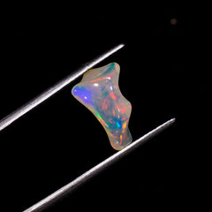 Outstanding Top Grade Quality 100% Natural Welo Fire White Ethiopian Opal Rough Loose Gemstone For Making Jewelry 13X8X4 MM 2.5 Cts. KR06-42 Sunkarton