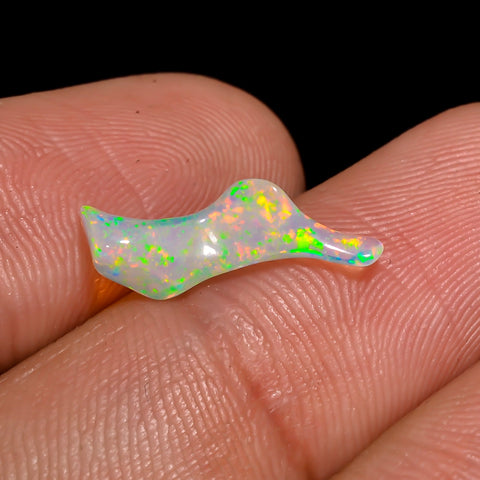 Stunning Top Grade Quality 100% Natural Welo Fire White Ethiopian Opal Rough Loose Gemstone For Making Jewelry 15X5X3 MM 1 Cts. KR06-45 Sunkarton