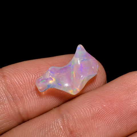Tempting Top Grade Quality 100% Natural Welo Fire White Ethiopian Opal Rough Loose Gemstone For Making Jewelry 16X8X4 MM 2.5 Cts. KR06-47 Sunkarton