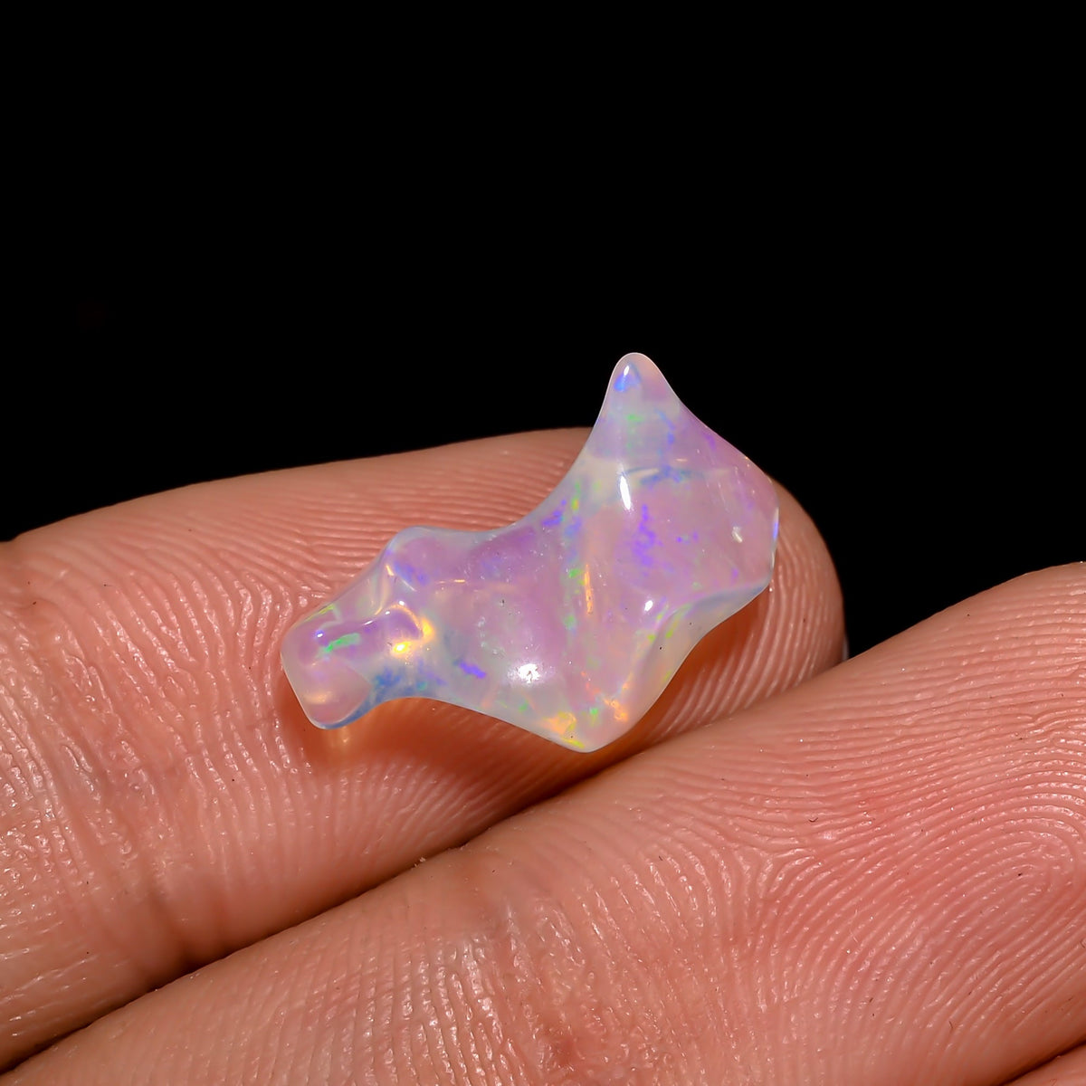 Tempting Top Grade Quality 100% Natural Welo Fire White Ethiopian Opal Rough Loose Gemstone For Making Jewelry 16X8X4 MM 2.5 Cts. KR06-47 Sunkarton