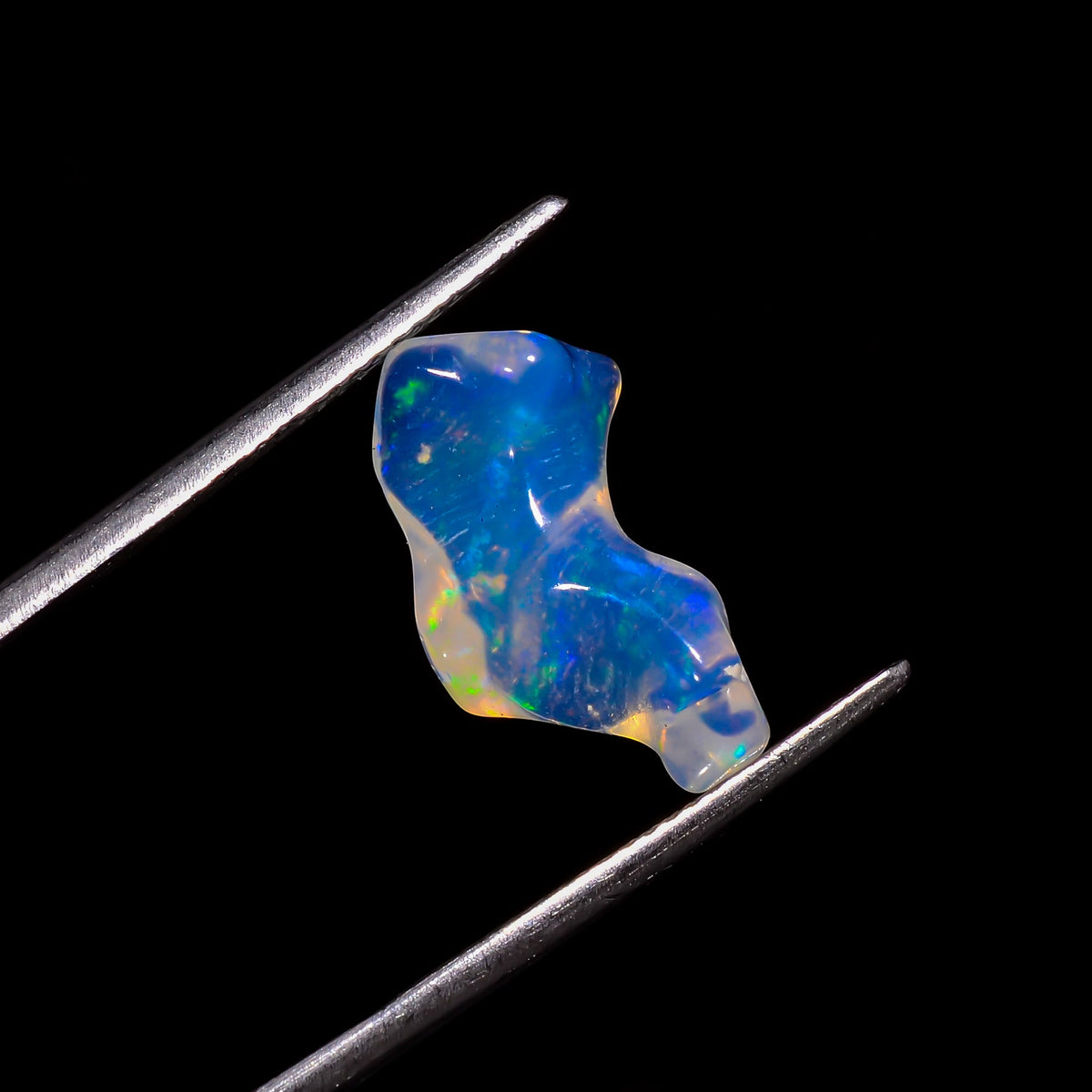 Tempting Top Grade Quality 100% Natural Welo Fire White Ethiopian Opal Rough Loose Gemstone For Making Jewelry 16X8X4 MM 2.5 Cts. KR06-47 Sunkarton