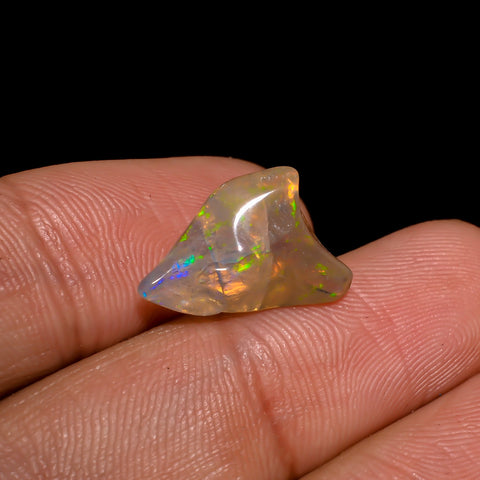 Terrific Top Grade Quality 100% Natural Welo Fire Brown Ethiopian Opal Rough Loose Gemstone For Making Jewelry 15X9X6 MM 4 Cts. KR06-48 Sunkarton