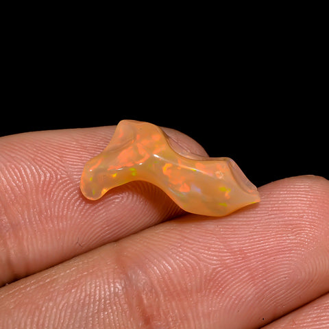 Unique Top Grade Quality 100% Natural Welo Fire Brown Ethiopian Opal Rough Loose Gemstone For Making Jewelry 17X7X4 MM 2.5 Cts. KR06-49 Sunkarton