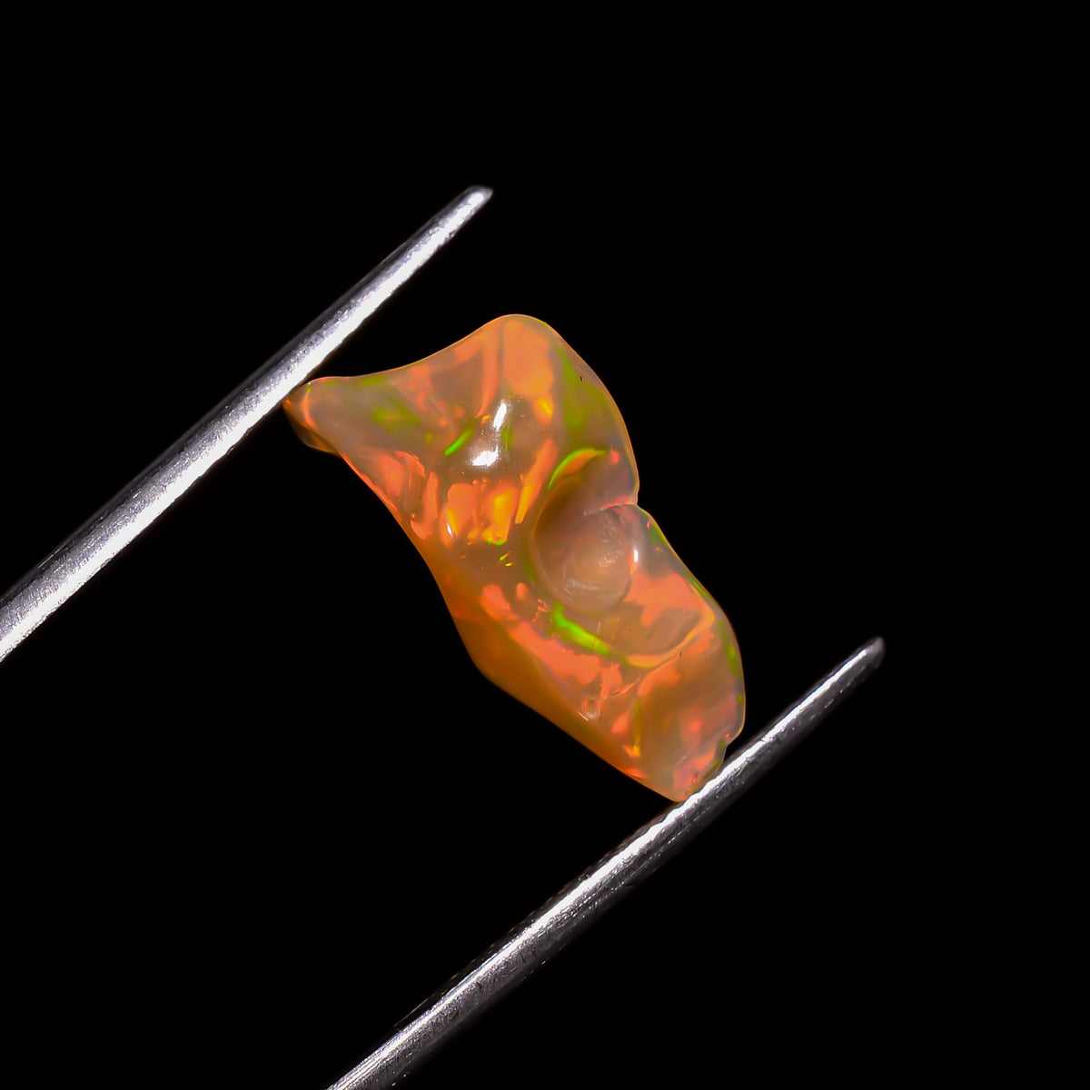 Unique Top Grade Quality 100% Natural Welo Fire Brown Ethiopian Opal Rough Loose Gemstone For Making Jewelry 17X7X4 MM 2.5 Cts. KR06-49 Sunkarton