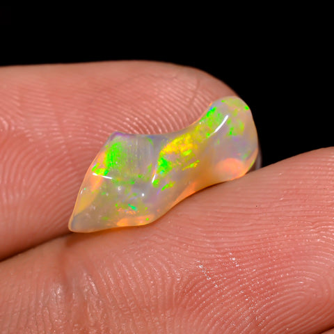 Beautiful Top Grade Quality 100% Natural Welo Fire Brown Ethiopian Opal Rough Loose Gemstone For Making Jewelry 14X5X4 MM 1.5 Cts. KR06-4 Sunkarton