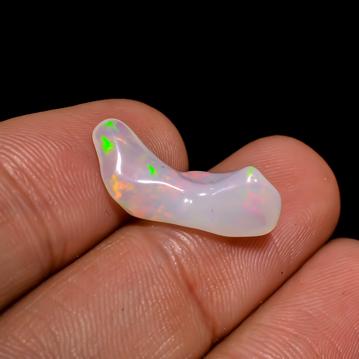 Wonderful Top Grade Quality 100% Natural Welo Fire White Ethiopian Opal Rough Loose Gemstone For Making Jewelry 19X7X5 MM 3 Cts. KR06-50 Sunkarton