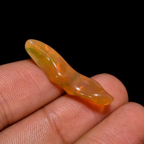 Amazing Top Grade Quality 100% Natural Welo Fire Brown Ethiopian Opal Rough Loose Gemstone For Making Jewelry 27X6X4 MM 4 Cts. KR06-51 Sunkarton