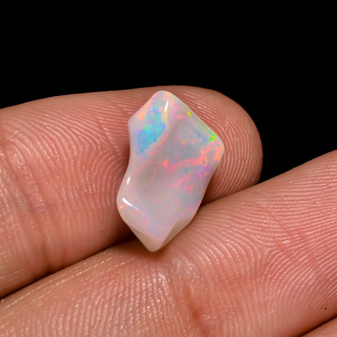 Attractive Top Grade Quality 100% Natural Welo Fire White Ethiopian Opal Rough Loose Gemstone For Making Jewelry 13X8X3 MM 2 Cts. KR06-52 Sunkarton
