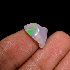 Awesome Top Grade Quality 100% Natural Welo Fire White Ethiopian Opal Rough Loose Gemstone For Making Jewelry 13X8X5 MM 2.5 Cts. KR06-53 Sunkarton