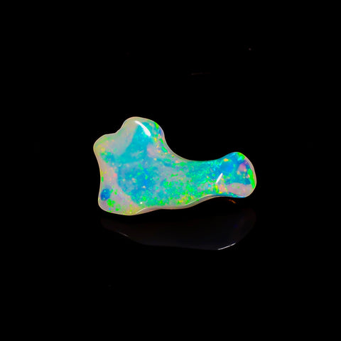 Classic Top Grade Quality 100% Natural Welo Fire White Ethiopian Opal Rough Loose Gemstone For Making Jewelry 16X10X4 MM 3 Cts. KR06-55 Sunkarton