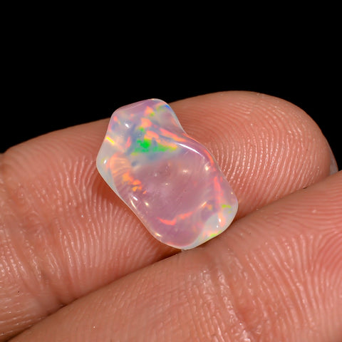 Excellent Top Grade Quality 100% Natural Welo Fire White Ethiopian Opal Rough Loose Gemstone For Making Jewelry 14X7X2 MM 1 Cts. KR06-57 Sunkarton