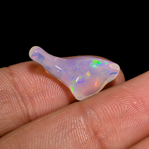 Elegant Top Grade Quality 100% Natural Welo Fire White Ethiopian Opal Rough Loose Gemstone For Making Jewelry 18X9X5 MM 3.5 Cts. KR06-59 Sunkarton