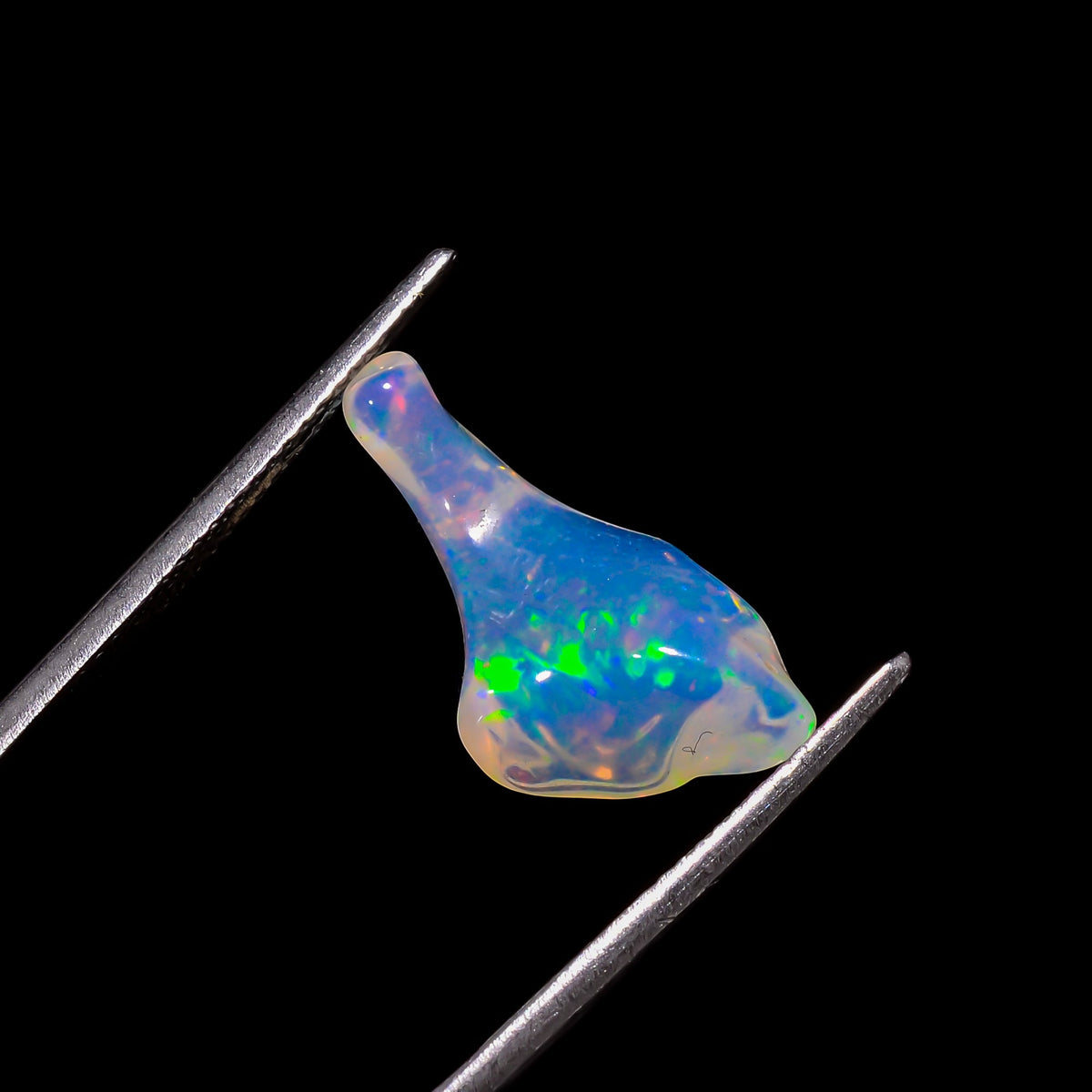 Elegant Top Grade Quality 100% Natural Welo Fire White Ethiopian Opal Rough Loose Gemstone For Making Jewelry 18X9X5 MM 3.5 Cts. KR06-59 Sunkarton