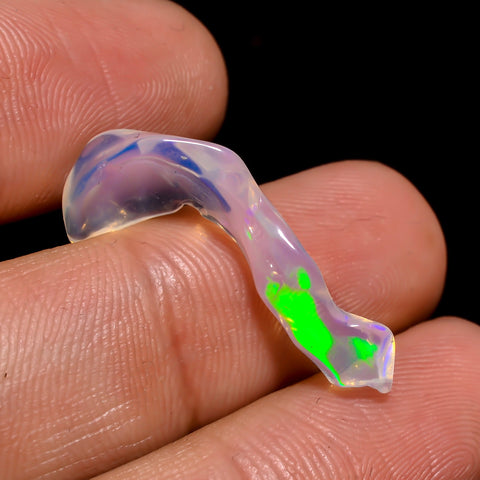 Classic Top Grade Quality 100% Natural Welo Fire White Ethiopian Opal Rough Loose Gemstone For Making Jewelry 25X8X5 MM 3 Cts. KR06-5 Sunkarton
