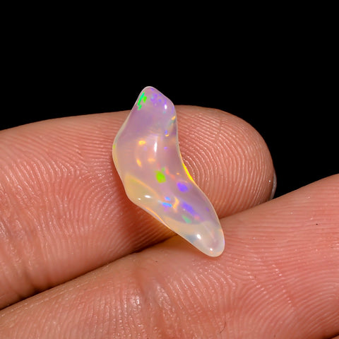 Immaculate Top Grade Quality 100% Natural Welo Fire White Ethiopian Opal Rough Loose Gemstone For Making Jewelry 15X6X4 MM 1.5 Cts. KR06-63 Sunkarton