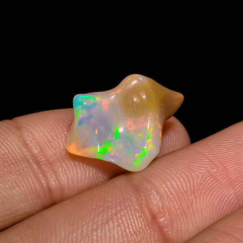 Incredible Top Grade Quality 100% Natural Welo Fire Brown Ethiopian Opal Rough Loose Gemstone For Making Jewelry 17X11X8 MM 5 Cts. KR06-64 Sunkarton