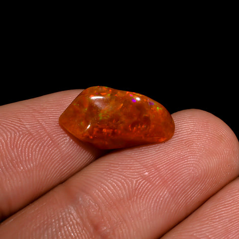 Outstanding Top Grade Quality 100% Natural Welo Fire Brown Ethiopian Opal Rough Loose Gemstone For Making Jewelry 15X8X6 MM 3 Cts. KR06-67 Sunkarton