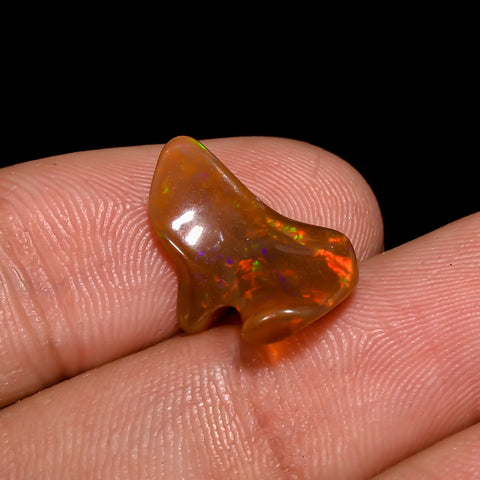 Superb Top Grade Quality 100% Natural Welo Fire Brown Ethiopian Opal Rough Loose Gemstone For Making Jewelry 16X8X4 MM 2.5 Cts. KR06-69 Sunkarton
