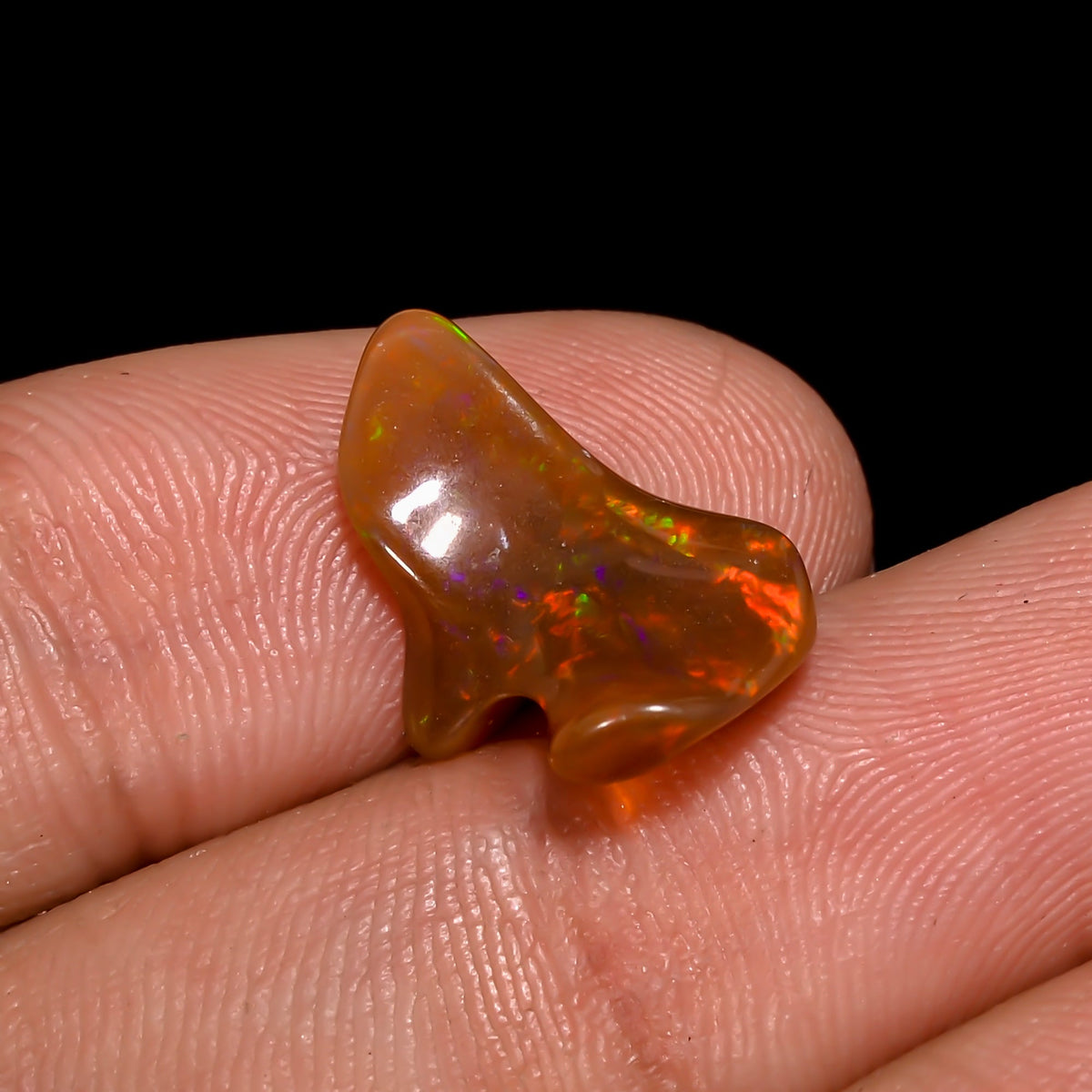 Superb Top Grade Quality 100% Natural Welo Fire Brown Ethiopian Opal Rough Loose Gemstone For Making Jewelry 16X8X4 MM 2.5 Cts. KR06-69 Sunkarton