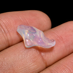 Stunning Top Grade Quality 100% Natural Welo Fire White Ethiopian Opal Rough Loose Gemstone For Making Jewelry 17X9X5 MM 3 Cts. KR06-70 Sunkarton