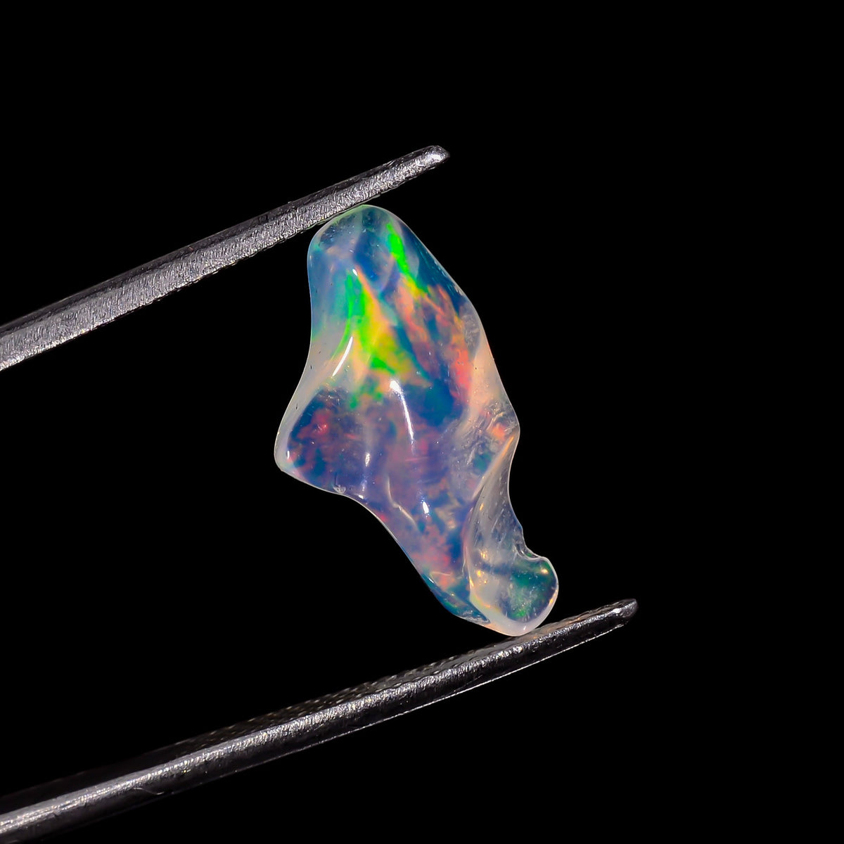 Stunning Top Grade Quality 100% Natural Welo Fire White Ethiopian Opal Rough Loose Gemstone For Making Jewelry 17X9X5 MM 3 Cts. KR06-70 Sunkarton