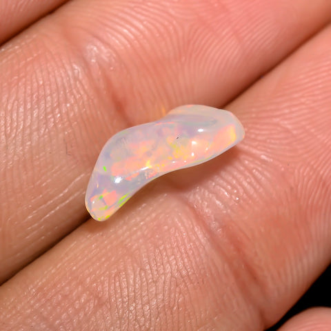 Amazing Top Grade Quality 100% Natural Welo Fire White Ethiopian Opal Rough Loose Gemstone For Making Jewelry 12X7X4 MM 1.5 Cts. KR06-76 Sunkarton