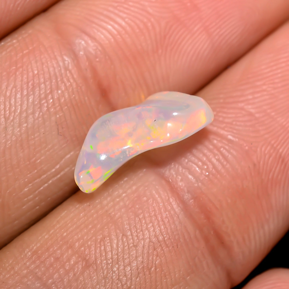 Amazing Top Grade Quality 100% Natural Welo Fire White Ethiopian Opal Rough Loose Gemstone For Making Jewelry 12X7X4 MM 1.5 Cts. KR06-76 Sunkarton
