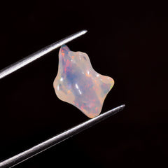 Attractive Top Grade Quality 100% Natural Welo Fire White Ethiopian Opal Rough Loose Gemstone For Making Jewelry 14X9X4 MM 2.5 Cts. KR06-77 Sunkarton
