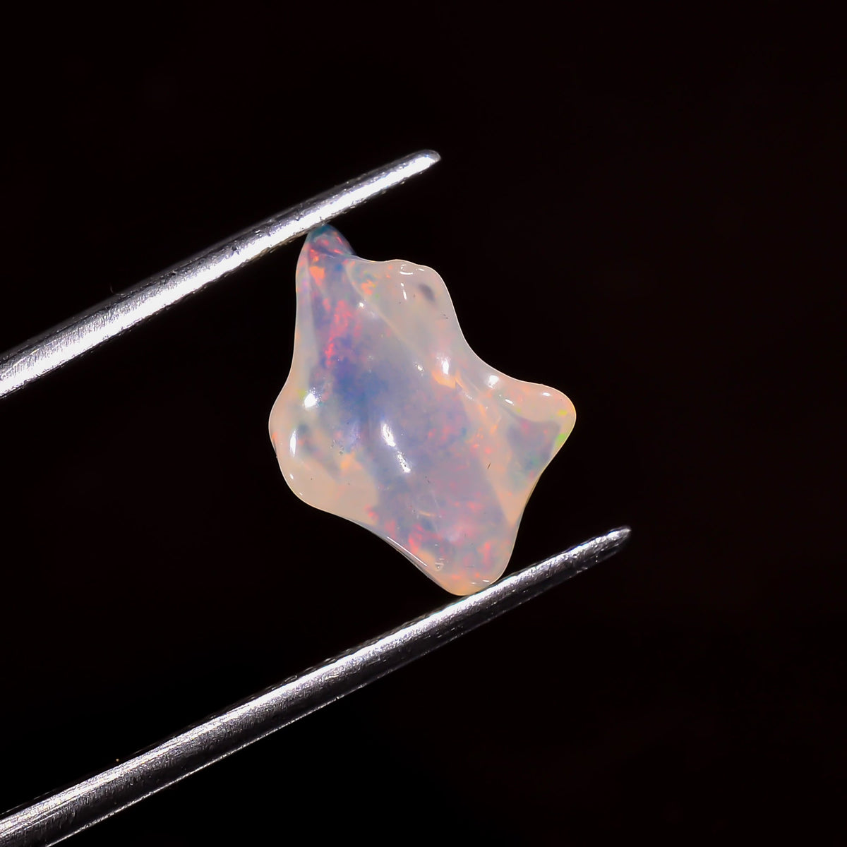 Attractive Top Grade Quality 100% Natural Welo Fire White Ethiopian Opal Rough Loose Gemstone For Making Jewelry 14X9X4 MM 2.5 Cts. KR06-77 Sunkarton