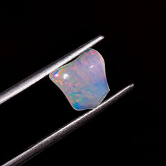 Awesome Top Grade Quality 100% Natural Welo Fire White Ethiopian Opal Rough Loose Gemstone For Making Jewelry 8X8X2 MM 1 Cts. KR06-78 Sunkarton