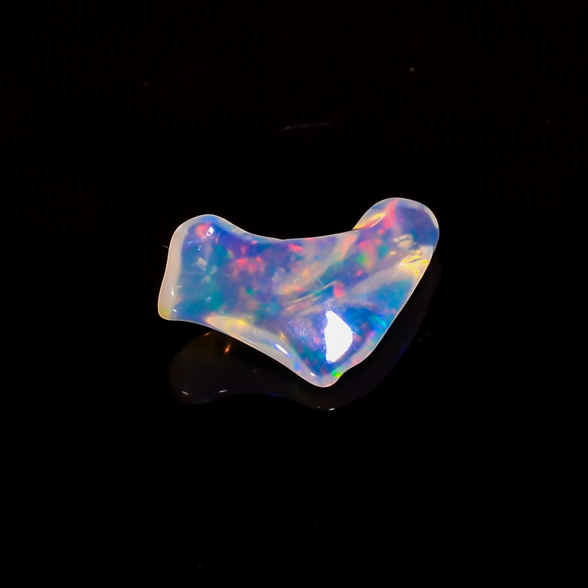 Beautiful Top Grade Quality 100% Natural Welo Fire White Ethiopian Opal Rough Loose Gemstone For Making Jewelry 14X8X3 MM 1.5 Cts. KR06-79 Sunkarton