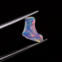 Beautiful Top Grade Quality 100% Natural Welo Fire White Ethiopian Opal Rough Loose Gemstone For Making Jewelry 14X8X3 MM 1.5 Cts. KR06-79 Sunkarton