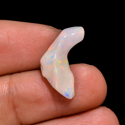 Excellent Top Grade Quality 100% Natural Welo Fire White Ethiopian Opal Rough Loose Gemstone For Making Jewelry 18X7X6 MM 3 Cts. KR06-7 Sunkarton
