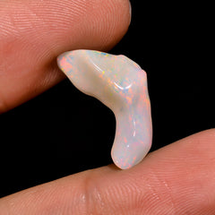 Excellent Top Grade Quality 100% Natural Welo Fire White Ethiopian Opal Rough Loose Gemstone For Making Jewelry 18X7X6 MM 3 Cts. KR06-7 Sunkarton