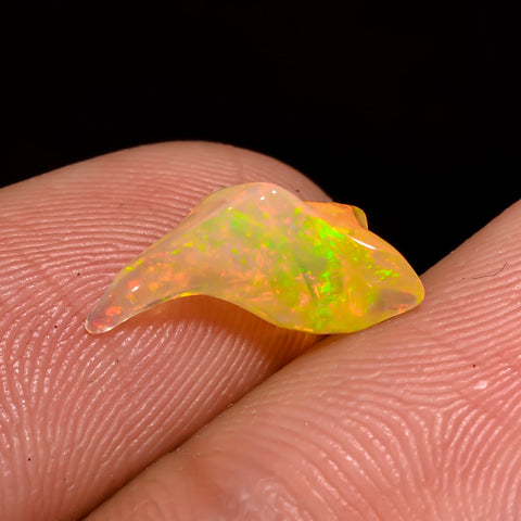 Dazzling Top Grade Quality 100% Natural Welo Fire Brown Ethiopian Opal Rough Loose Gemstone For Making Jewelry 12X6X4 MM 1.5 Cts. KR06-81 Sunkarton