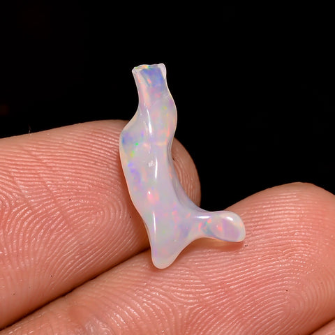 Elegant Top Grade Quality 100% Natural Welo Fire White Ethiopian Opal Rough Loose Gemstone For Making Jewelry 15X7X4 MM 1.5 Cts. KR06-84 Sunkarton