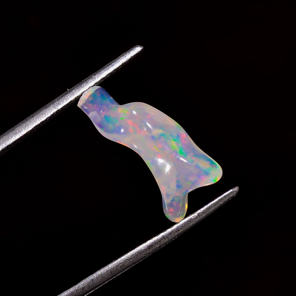 Elegant Top Grade Quality 100% Natural Welo Fire White Ethiopian Opal Rough Loose Gemstone For Making Jewelry 15X7X4 MM 1.5 Cts. KR06-84 Sunkarton