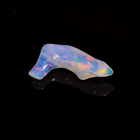 Gorgeous Top Grade Quality 100% Natural Welo Fire White Ethiopian Opal Rough Loose Gemstone For Making Jewelry 24X12X6 MM 5.5 Cts. KR06-87 Sunkarton